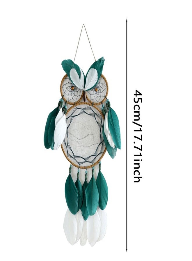 Sdjdhej Owl Dream Catcher for Kids,Sdjdhej 1Pcs Owl Dream Catcher with Feather Hanging Decorations Home Ornament Birthday Festival Craft Gift for Girls Kids Women - Image 2